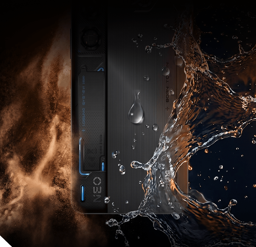 IP64 dust and splash resistance